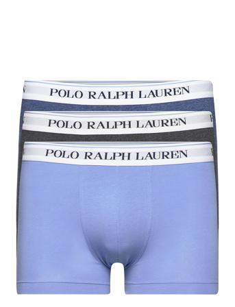 Classic Stretch-Cotton Trunk 3-Pack Blue Polo Ralph Lauren Underwear