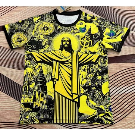 Kausi 2425 Brasilia Special Edition -paita Thaimaalainen versio Lyhythihainen Jalkapallopaita Nopeasti Kuivuva Hengittävä Urheilupaita