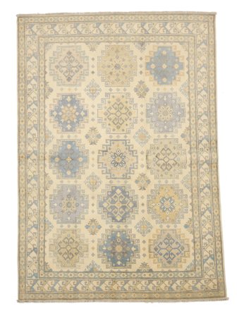 Kazak Fine Vloerkleed Handgeknoopt 165X236 Oranje/Beige Afghanistan