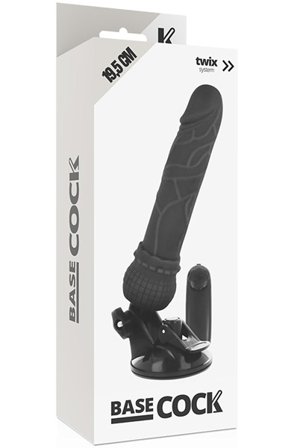 Kjøp Basecock Vibrator Remote Control Black 19,5cm - Vibrerende dildo | God pris