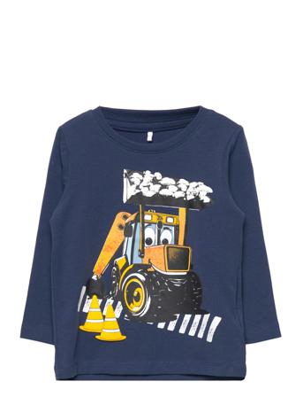 Nmmjog Jcb Ls Top Bfu T-shirts Long-sleeved T-shirts Blå Name It