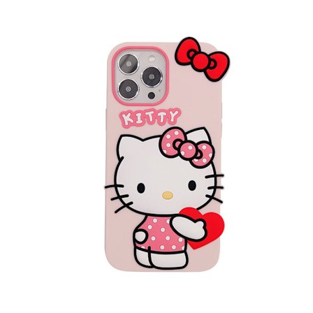 IC-kompatibelt iPhone 13 Pro Max-deksel, tegneserie Søt Morsom Kawaii Katte-telefondeksel 3D-figur Mykt deksel for barn, jenter og kvinner