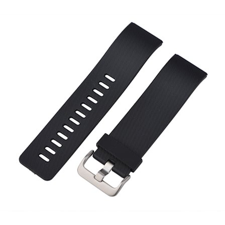 TPU Twill Watchband Watch Strap Ersättning Armband för Fitbit Blaze(svart S)