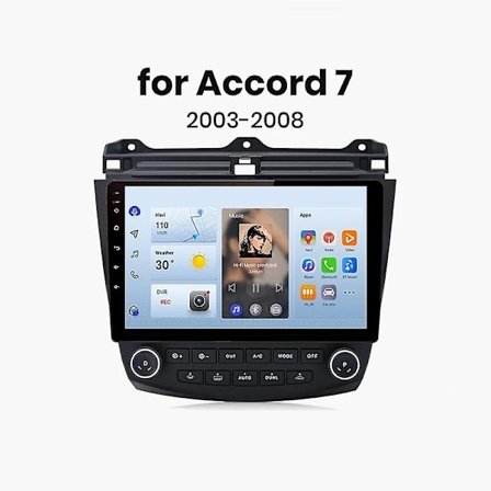 Trådlös Carplay Android Auto Bilradio Kompatibel med Honda Accord 7 2003 2004 2005-2008 Multimedia autoradio-Perfet