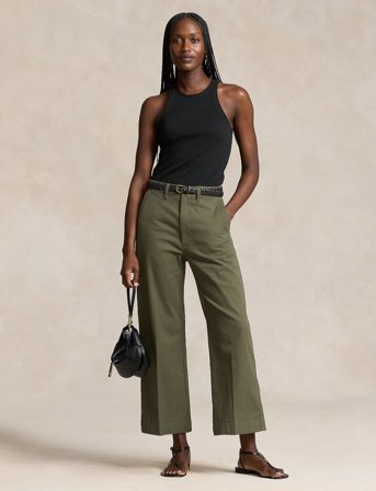 Polo Ralph Lauren Chino Wide-Leg Pant - Khaki green - 42