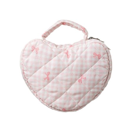 Stilfuld Hjerteformet Blomstret Kosmetiktaske Quiltet Stor Kapacitet Toiletartikler Organizer til Rejseopbevaring Makeup Pung Multicolor