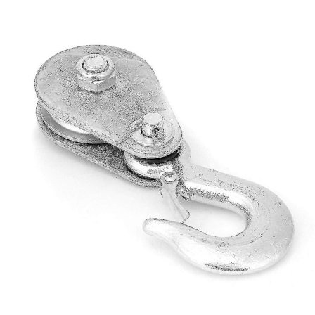 Enkel Hjulblock Högdraghållfast Stål Lyftlina Hjulblock Med Krok Enkel Hjulblock För Hushålls Skidor Kabel Glid (1 Ton) Kb