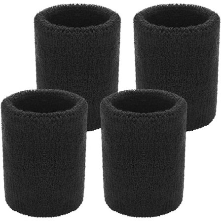 4-pakks håndleddsbånd, absorberende tennis håndleddsbånd, atletiske bomulls håndleddsbånd for løping, basketball, fotball, sport og trening