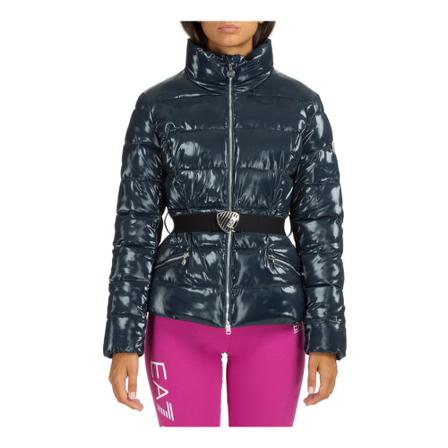 Emporio Armani Ea7, women's outerwear down jacket blouson hood Blauw, Dames, Maat:S,synthetic