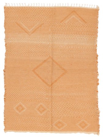 High Atlas Kilim Rug Hand Woven 150X206 Orange/Brown Morocco