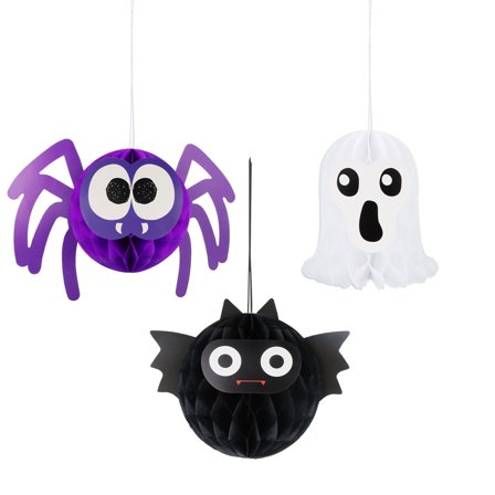 Halloween Honeycomb Dekorationer 3-pack
