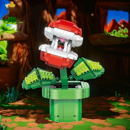 MOC-Tree Supers Chomper Flower Brothers Bukett Evigvarende Hjemmedekorasjon Plante Potte Modell Byggekloss Klosser Gave Sett