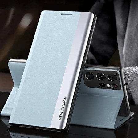 Lyxigt Läder Flip Fodral För Samsung Galaxy S25 S24 S23 S22 S21 S20 Ultra Plus S25 Edge S23 S21 S24 FE Note 20 Ultra Ställ