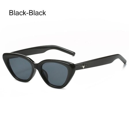 Cat Eye Solbriller Star Y2K Solbriller SVART-SORT SVART-SORT