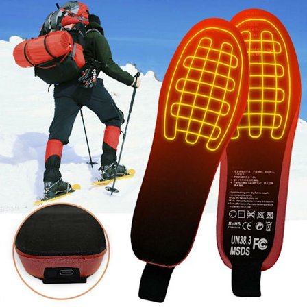 USB Heated Shoe Insoles Remote Control 4.2V 2100MA Rechargeable Electric Heated