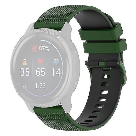 För Garmin Venu2 Plus/Vivoactive 3/Vivomove Sport Silikon Armband Ersättning Klockarmband 20mm
