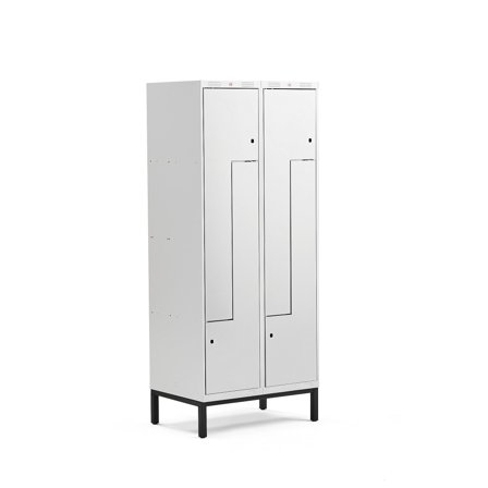 Z-Spind CLASSIC, 2 Module/4 Türen, 1940 x 800 x 550 mm, grau