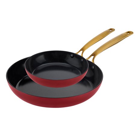 Combekk Stegepandesæt 2 dele 20+28 cm, bordeaux | KitchenOne