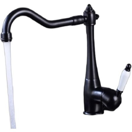 Svart retro kjøkkenkran - Svart