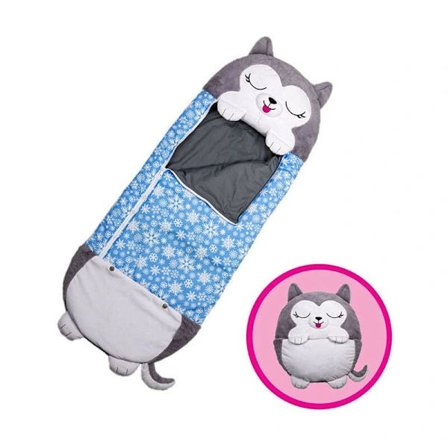 Kuuma tarjous edulliseen hintaan! Söpö Happy Nappers 2-in-1 makuupussi ja tyyny lapsille 135 50 cm peitto sopii kaikkiin vuodenaikoihin - Iloinen