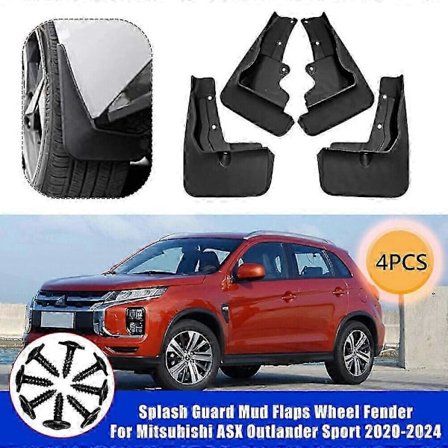 4 kpl/sarja Mud Flaps Slash Guards Lokasuoja Mitsubishi ASX 2020-2024