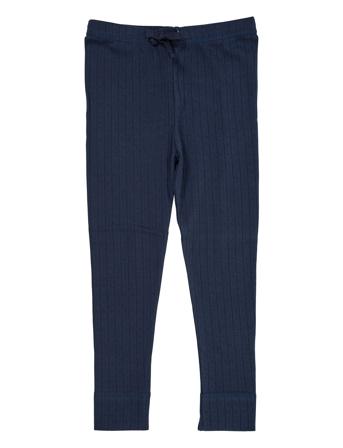 Pointelle Junior Leggings W. String Bottoms Leggings Blue Copenhagen Colors