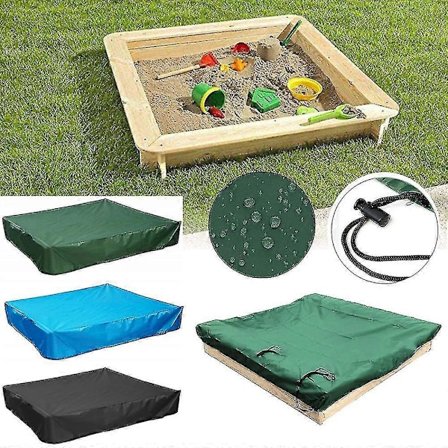 Sandkasse Trekk Firkantet med Snøring, Oxford Stoff Sandkasse Kalesje Vanntett Sandkassebasseng Trekk Anti UV Sandkasse Beskyttelsestrekk