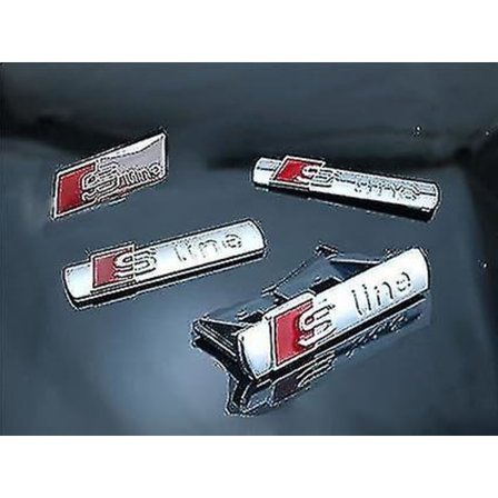 (sølv)4 stk S Logo Line Emblem, 3d Logo Metallsticker, Byleksteriør Emblem Skilt For A3 A4 A5 A6 A7
