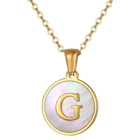 18K gullbelagt initialbokstav-kjede i rustfritt stål for kvinner, delikat 26 alfabet A til Z anhengskjeder tenåringsjenter gaver