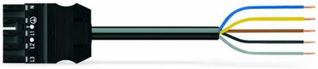 Wago 771-9995/217-201 Kabling 5G2,5 mm², HF HA/FRI 2 m, Stikkontakter & kabler
