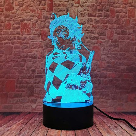 Kamado Tanjirou 3D Illusion Demon Slayer LED Anime Lampe Bordlampe