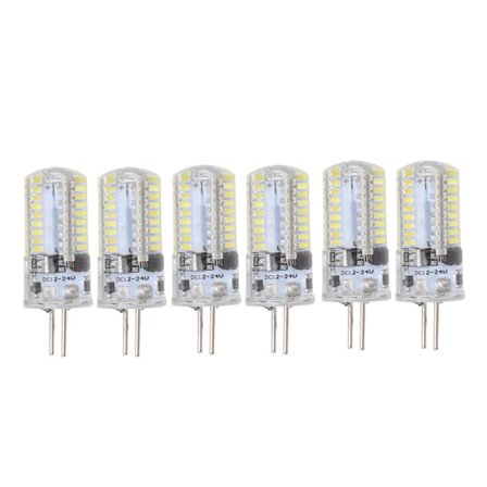 6st GY6.35 LED-lampor 5W AC 12V Varmvit 2700 till 3000K Vit 6000 till 6500K 500LM 72LED-lampor för hemmakontor Pure White