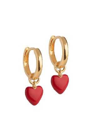 ENAMEL Copenhagen Örhängen, Amore Örhängen Dam Röd ONESIZE