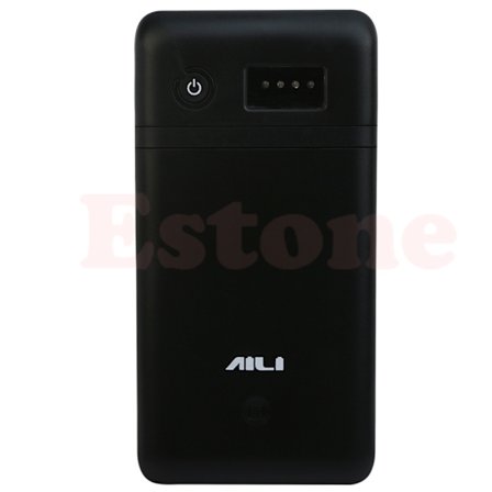 Täysin musta mobiilivirtapankkikotelo 5.5x2.5mm 3.6V 5V 6V 9V 12V 6 x18650 akkulaturisovitin 6 osiota