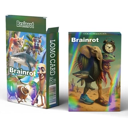 30 stk Tralalero Tralala laserkort Tegnefilm til børn Tungtung Sahur Brainrot Klassisk legetøjsindsamlingskort Børn Festspil gave..