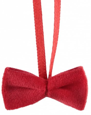 Fløyelsrøde sløyfer - 10-pakke