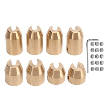 Mässing hjul eker balansvikter Exakt design Slitstark hjul eker balans vikter Refill för Super Moto Dual Sport 8st