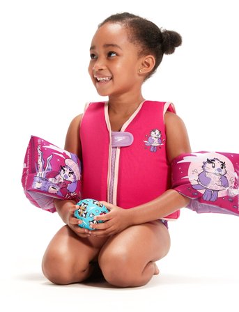 Speedo Printed Arm Bands - Pink - 2-6Y