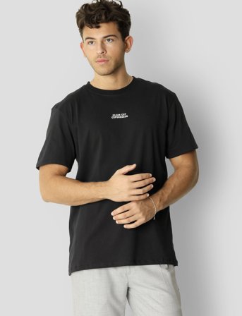 Clean Cut Copenhagen Cohen Brushed Tee Ss - Black - XXL