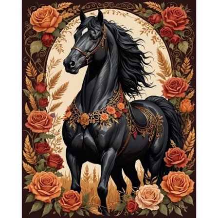 Svart Häst Affisch A4