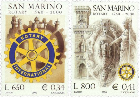 San Marino - Rotary - Postfrisk sæt 2v