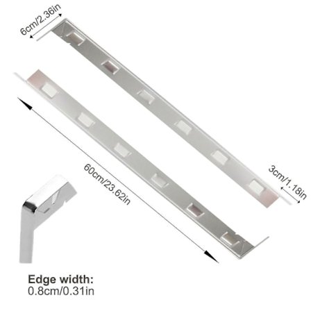 2-Pakki Uunin ja Tasojen Väliseen Tilaan Sopiva Ruostumattomasta Teräksestä Valmistettu Peite - Kevyt ja Kestävä, Helppo Puhdistaa - WELLNGS