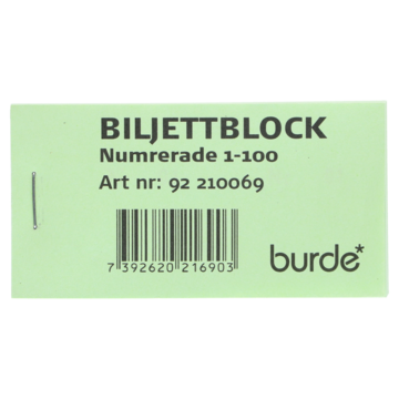 BILLETTHEFTE 0-100 GRØNN