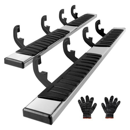 Astinlaudat - DUOKU - 2019-2024 Chevy Silverado/GMC Sierra - Ruostumaton teräs - 500 lb - Musta