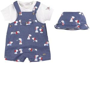 Mayoral 3-piece Blue Romper Set 9-12 Months - Clothing sets - 9-12 months - Blue - Junge