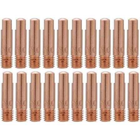 Svetskontaktmunstycken 20 st Koppar Kontaktmunstycke för 15AK MIG/MAG Svetsbrännare Förbrukningsartiklar (1,0)