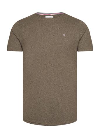 Tjm Slim Jaspe C Neck T-shirts Short-sleeved Kakigrønn Tommy Jeans*Betinget Tilbud
