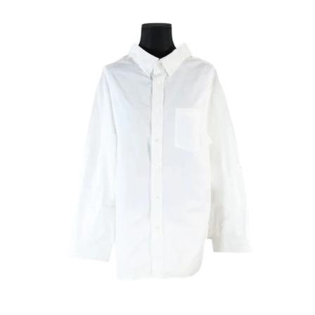 Balenciaga Vintage Pre-owned Cotton tops , Wit , Dames , Maat: S