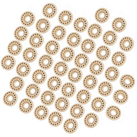 50 stk. 35 mm hule træstykker runde træstykker gør-det-selv håndværkstilbehør