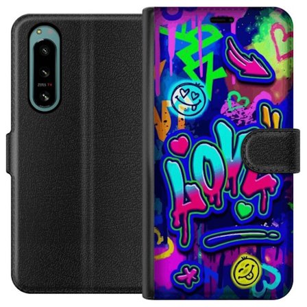 Kompatibelt Lommeboketui til Sony Sony Xperia 5 IV Graffiti